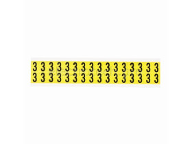 Цифра 1 Brady 1,25 карт, черный на желтом, 5 шт, 44x127 мм, Нейлон, b-499