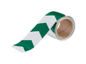 Стрелки светящиеся полиэстер Brady в темноте в виде галочек, 75x4500 мм, b-324, Полиэстер, Рулон