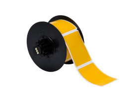 Винил для маркировки внутри/снаружи помещения B30-241-595-BLNKYL, жёлтый без надпечатки, 57,15 * 76,2 мм, в рулоне 300 шт. (BBP31/33/35/37)