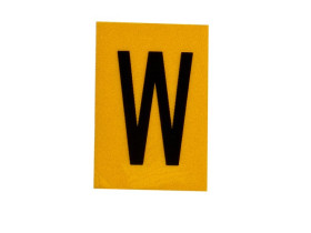 Буква W Brady, черный на желтом, 25 шт, 25x38 мм, b-946, Винил, 25 шт.