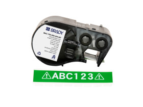 M4C-750-595-GN-WT непрерывная лента, материал B-595, универсальный винил, размер 19.05ммх7.62м,цвет-белый на зеленом
