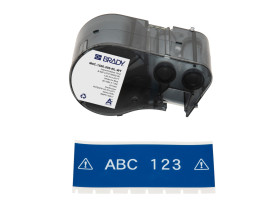 M5C-1500-595-BL-WT непрерывная лента, материал B-595, винил, размер 38.1мм х7.62м,  цвет-белый на синем(BMP51, M510, M511)