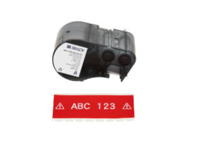 M5C-1500-595-RD-WT лента 38.1мм/7.62м, универсальный винил,  белый на красном, в картридже 7.62м (M511)(BMP51, M510, M511)