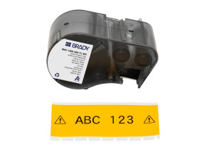 M5C-1500-595-YL-BK непрерывная лента, материал B-595, винил, размер 38.1мм х7.62м,  цвет-черный на желтом(BMP51, M510, M511)