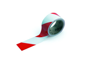 Лента маркировочная напольная Brady прочная для разметки,красно- 1, белая, 50x16500 мм, b-950, Самоклеющийся, Винил, Рулон