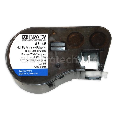 Этикетки Brady M-81-488 / 6,35x48,26мм, B-488